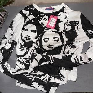 Edikted long sleeve crop top